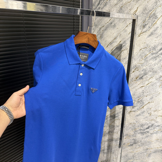Premıum Prada Saks Mavisi Polo Yaka