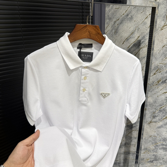 Premıum Prada Beyaz Polo Yaka