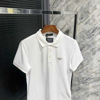 Premıum Prada Beyaz Polo Yaka