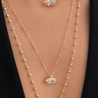 Vip | Gold Markiz Choker Kolye