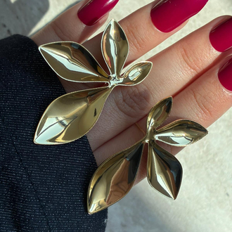 Gold Yaprak Küpe