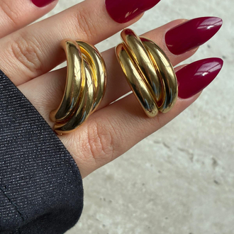 Gold Dalga Küpe