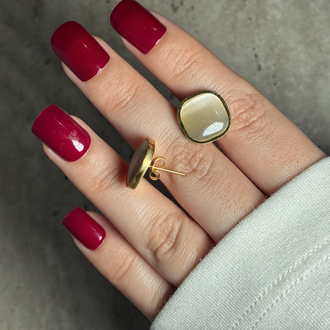 Çelik | Vintage Opal Küpe