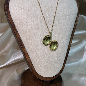 Flora Blue Vintage Locket Kolye