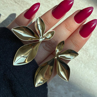 Gold Yaprak Küpe