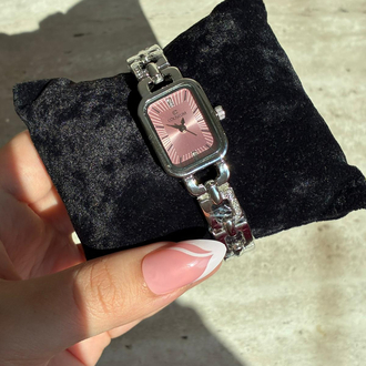 Pembe Kadranlı Silver Saat