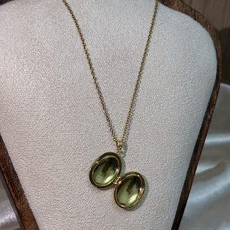 Flora Blue Vintage Locket Kolye