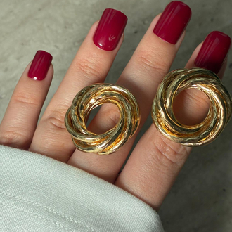Halka Doku Gold Küpe
