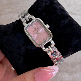 Pembe Kadranlı Silver Saat