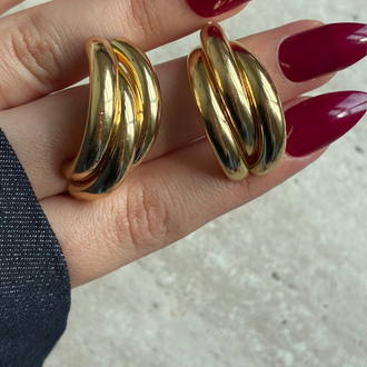 Gold Dalga Küpe
