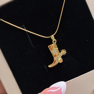 Çelik Gold Çizme Yıldız Güneş detaylı kolye
