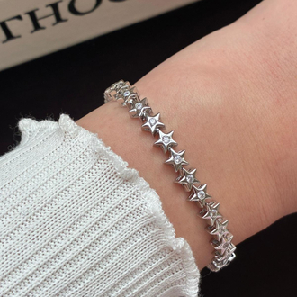 Yıldız Taşlı Silver Bileklik