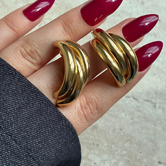 Gold Dalga Küpe