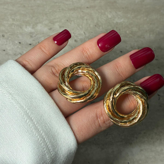 Halka Doku Gold Küpe