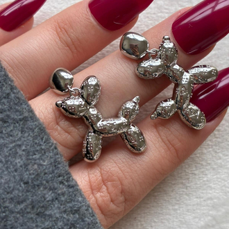 Balloon Dog Küpe | Modern Tasarım Silver Küpe