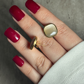 Çelik | Vintage Opal Küpe