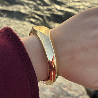 Zeora Zamansız Gold Kelepçe 