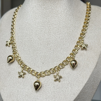 Yıldız Charmlı 14K Kolye