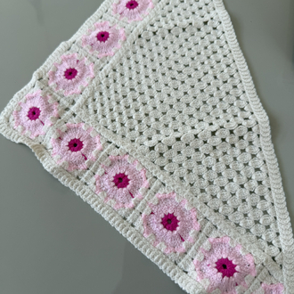Pembe Motifli Bandana
