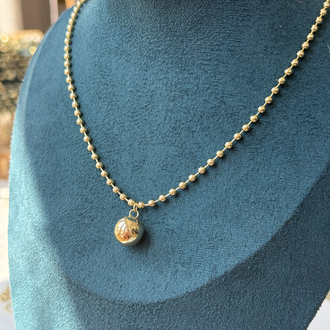 14K top detay kolye