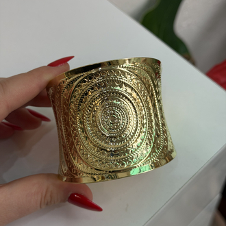 Gold Desenli Kelepçe 