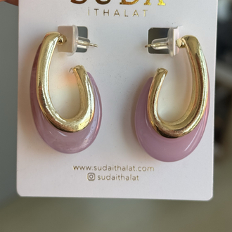 Gold Sedefli Küpe