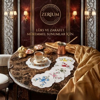 Premium 6’lı Kokteyl ve Kahve Altı Sunum Peçetesi Bahar Dalları Serisi - 20252001322