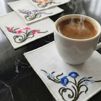 Premium 6’lı Kokteyl ve Kahve Altı Sunum Peçetesi Osmanlı Motifleri Serisi 01 - 20252001320
