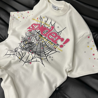 Spider Taş - Baskı T-Shirt (Beyaz)