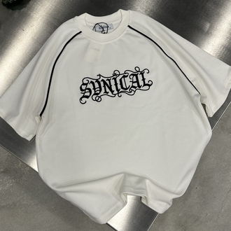 SYNICAL Nakış T-Shirt (Beyaz)