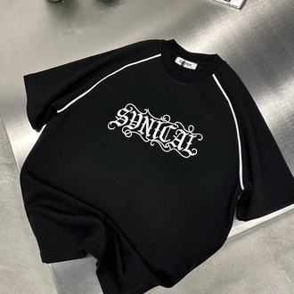 SYNICAL Nakış T-Shirt (Siyah)