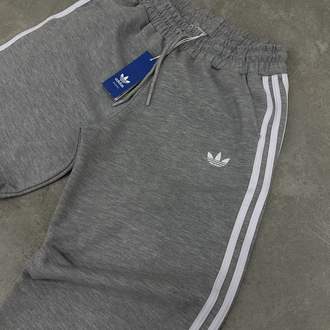 Adidas Yazlık Baggy Nakış Çizgi Detay (Gri)
