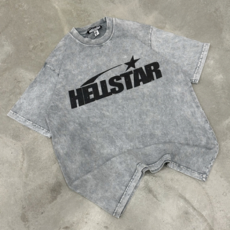 HELLSTAR Yıkamalı T-shirt (Beyaz)