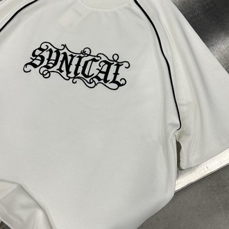 SYNICAL Nakış T-Shirt (Beyaz)