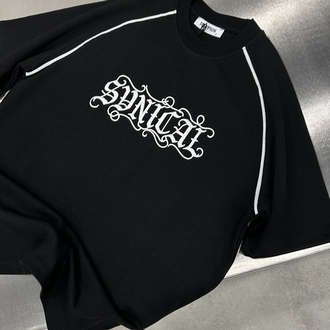 SYNICAL Nakış T-Shirt (Siyah)