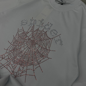 Spider Taşlı T-Shirt (Beyaz)