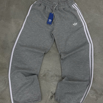 Adidas Yazlık Baggy Nakış Çizgi Detay (Gri)