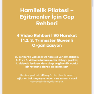 Hamilelik Pilatesi – Eğitmenler İçin Cep Rehberi (2026 Güncel Baskı) E- Kitap