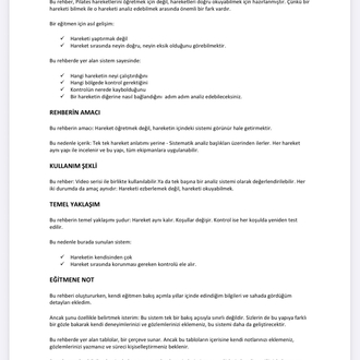 Hareket Aileleri Sistemi – 155 sayfalık- Eğitmen Rehberi (PDF)