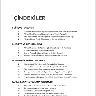 Pilates Ders Planlama Rehberi 140 Sayfalık Altın Plan