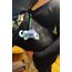 Siyah Clutch Fil Charmlı Çanta