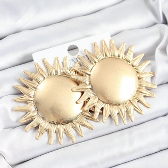 Güneş Model Gold Renk Kadın Küpe