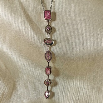7 Element Pembe Y Kolye (Silver)