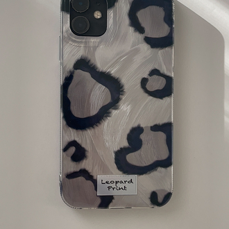 iPhone 16 Siyah Leopar Telefon Kılıfı