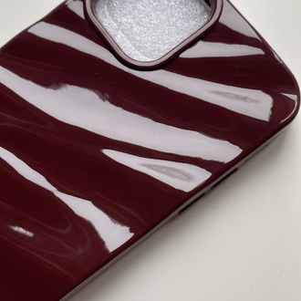 iPhone 17 Pro Bordo Dalga Telefon Kılıfı