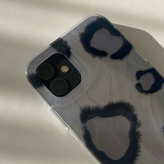 iPhone 16 Siyah Leopar Telefon Kılıfı