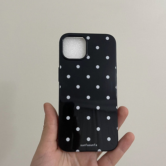 iPhone 13/14/15 Dalmaçya Siyah Telefon Kılıfı 