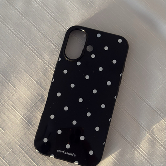 iPhone 13/14/15 Dalmaçya Siyah Telefon Kılıfı 