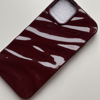 iPhone 17 Pro Bordo Dalga Telefon Kılıfı