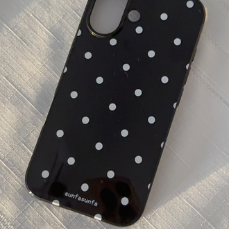iPhone 14 Pro/ 15 Pro Dalmaçya Siyah Telefon Kılıfı 